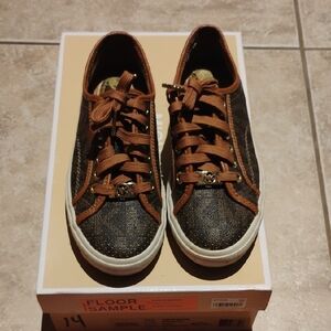 Michael Kors Brown and Tan Women's Low-Top Sneakers